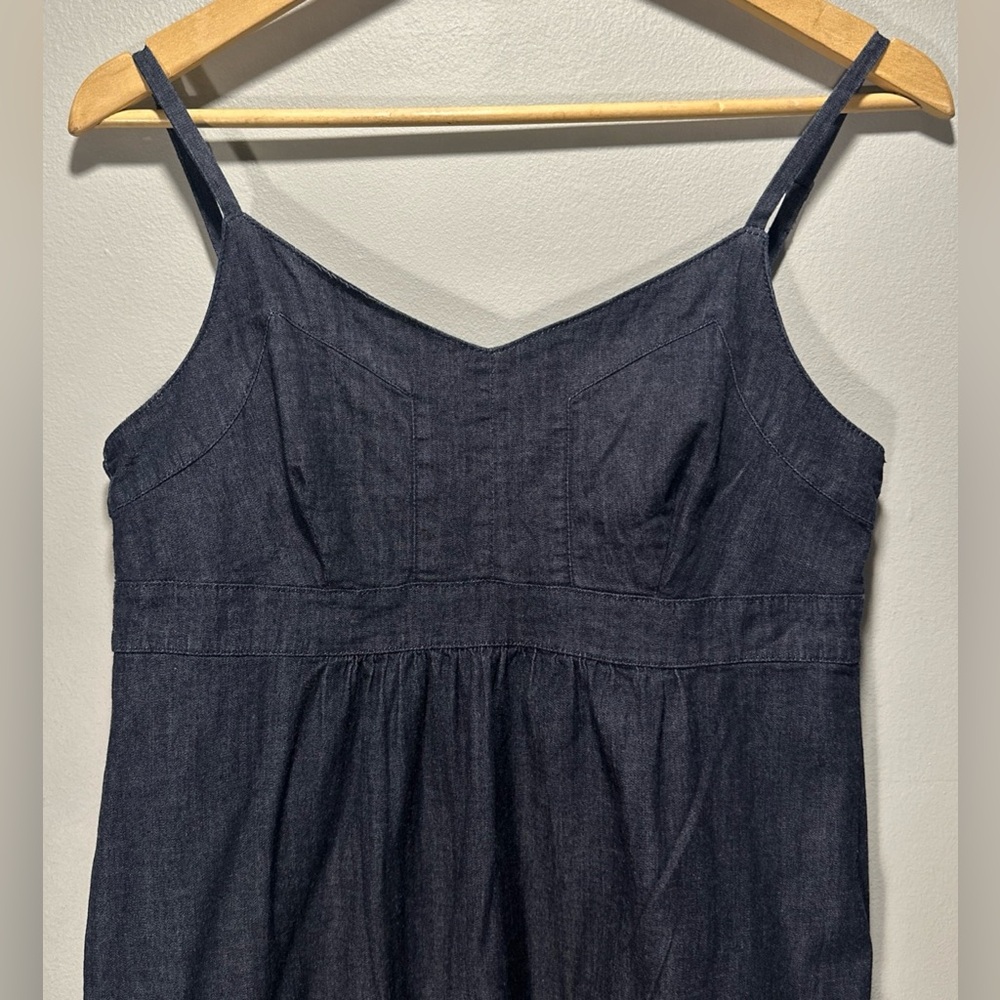 Calvin Klein Blue Denim A-Line Knee Length Dress - Picture 2 of 4
